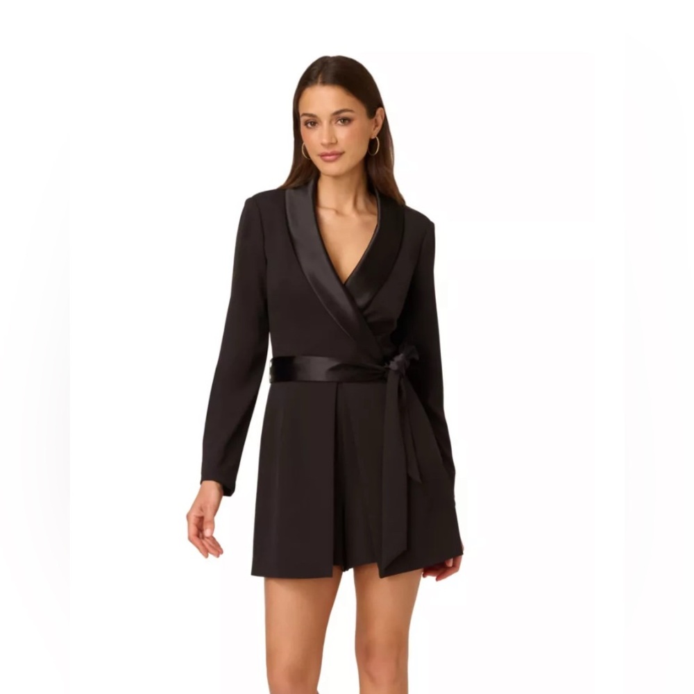 Alice + Olivia/ Mona Black Long Sleeve suit Dress - Picture 2 of 12